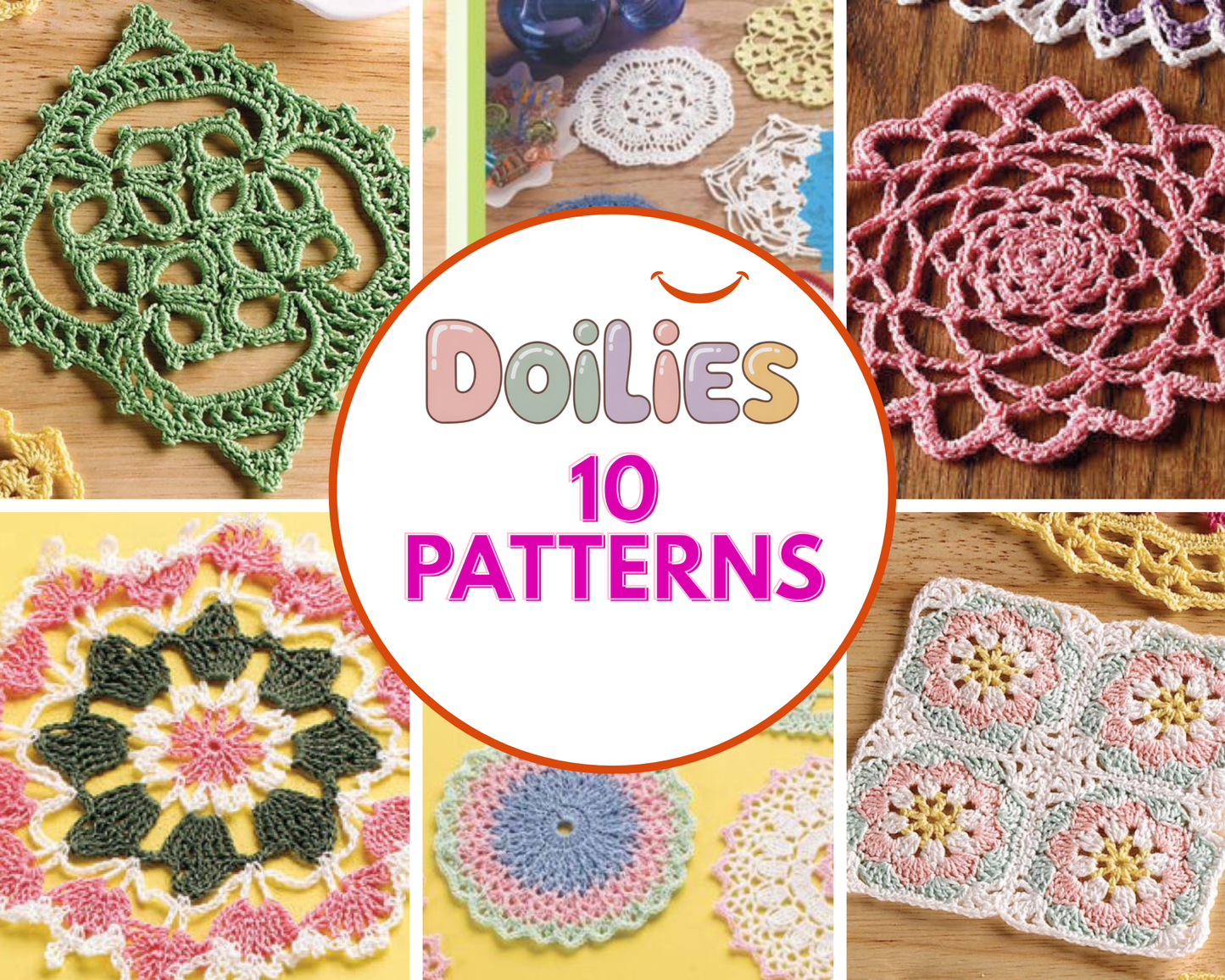 10 Doilies Patterns Pack - Complete Vintage Collection