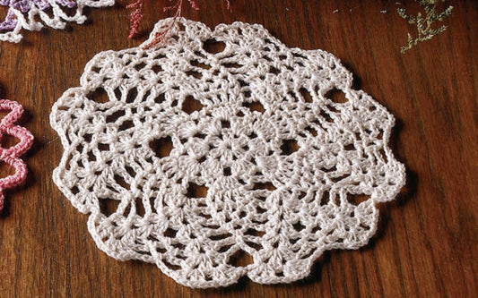 Small Pineapple Motif Crochet Pattern - Classic Lace Coaster or Accent Mat